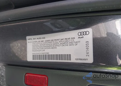2022 Audi A4 Premium Plus 45 из США, поврежденный, VIN WAUEAAF41NN015360